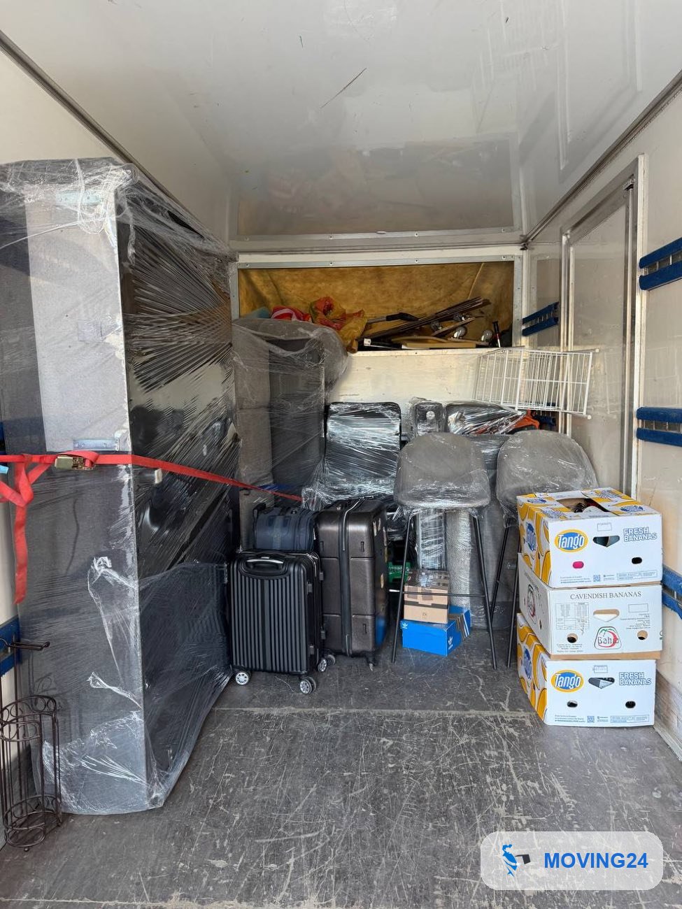 Loaded cargo van
